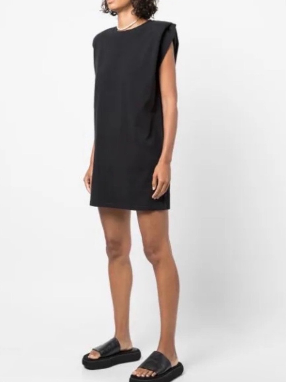 Anine Bing Tanner Black Minimal Mini Dress XS